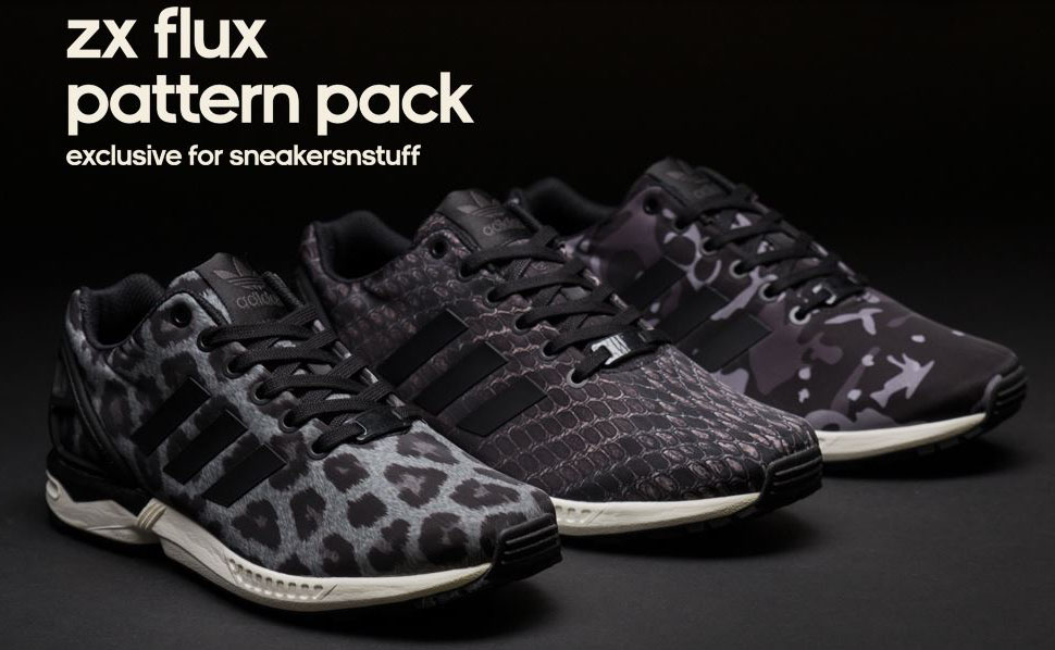 adidas zx flux black and white pattern