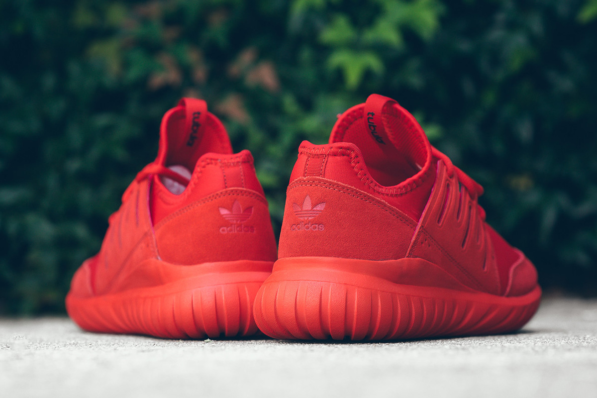 all red adidas tubular radial cheap online