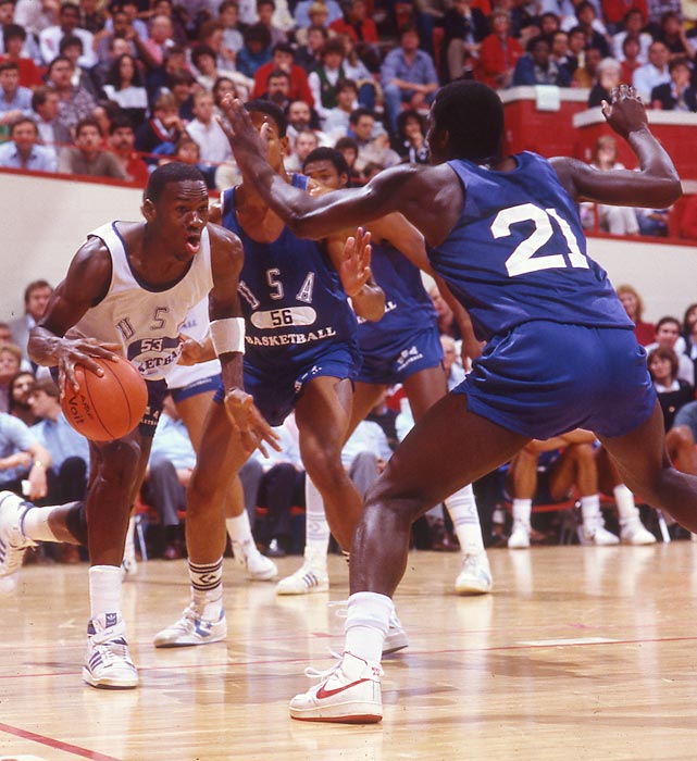 Michael Jordan playing Basketball in Adidas