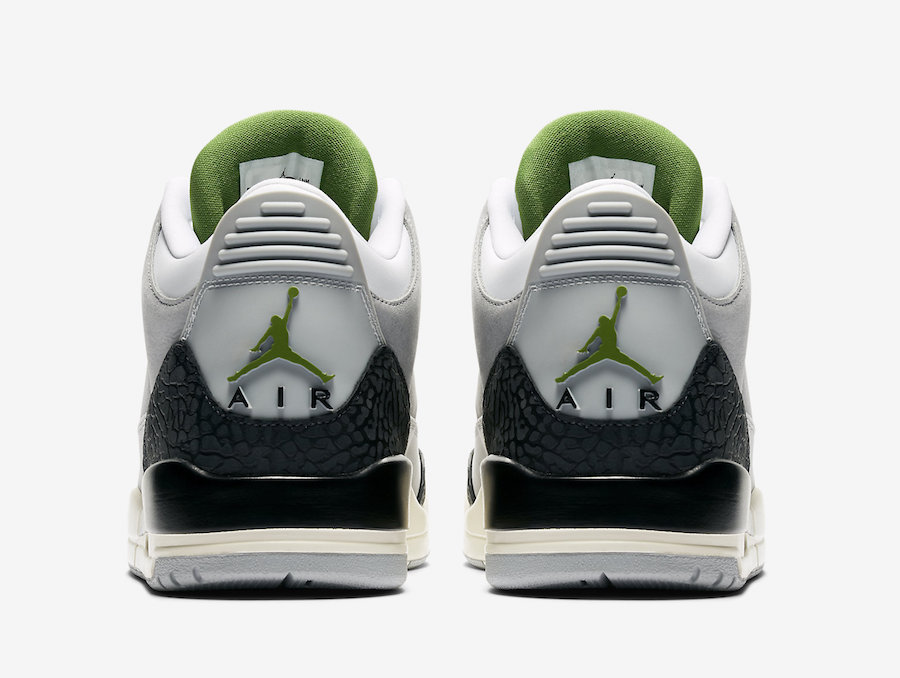 grey and green jordan 3s