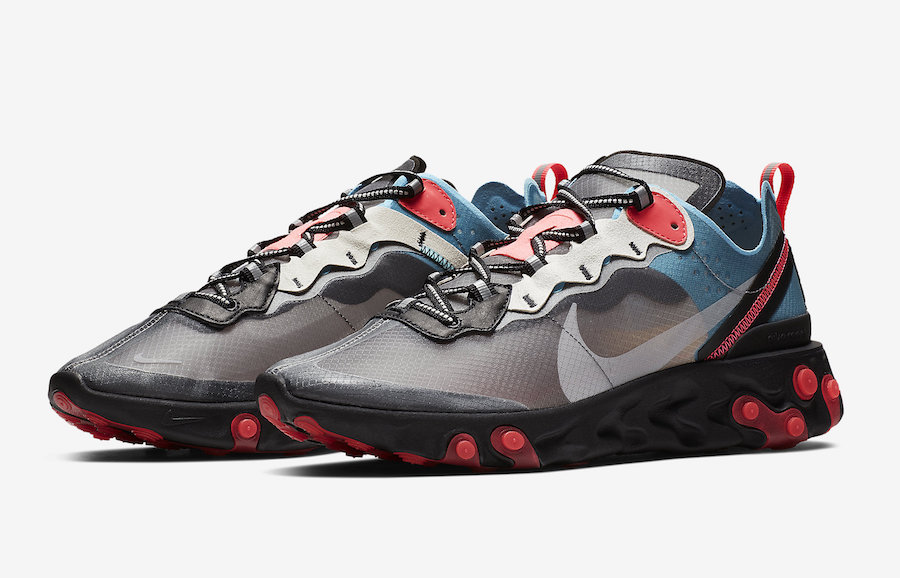 nike react element 87 grey blue red
