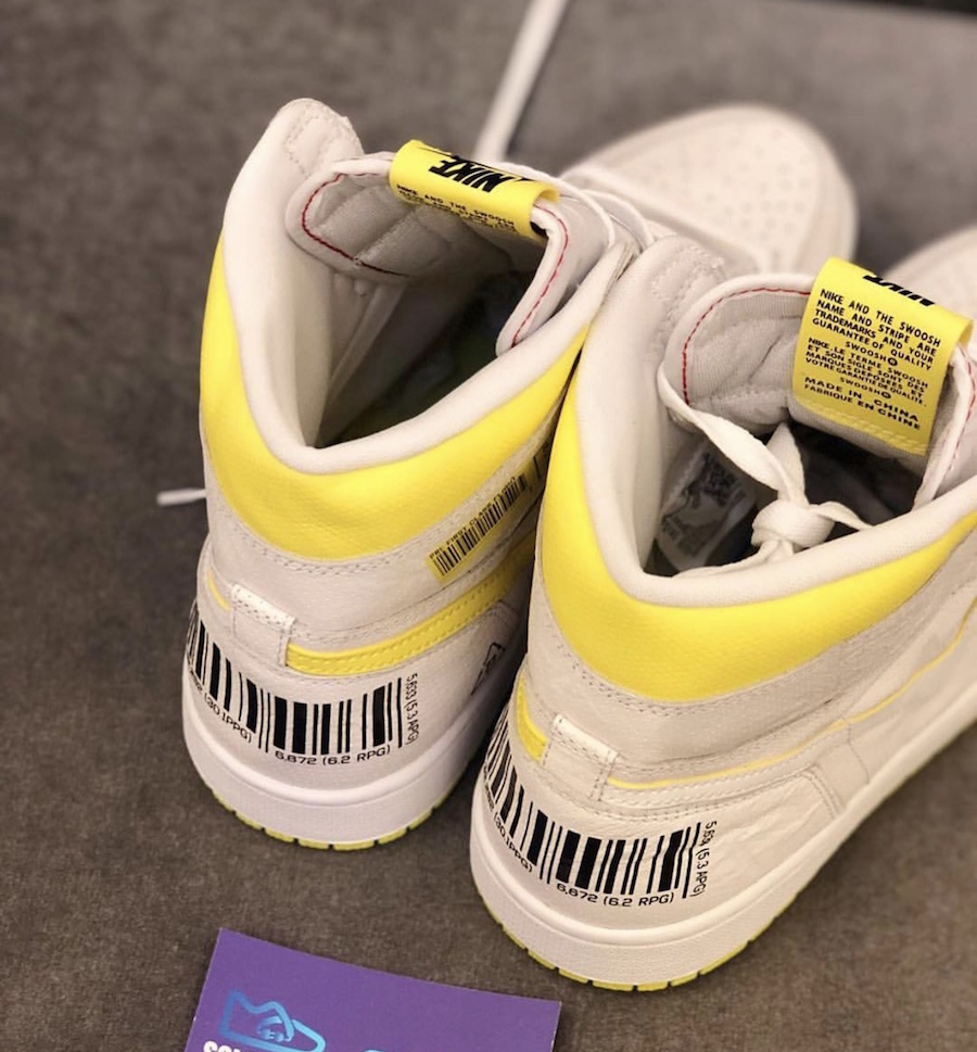 jordan 1 white yellow barcode