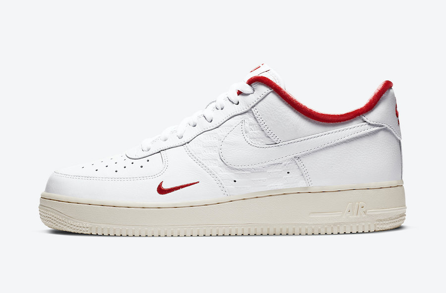 air force 1 with red check