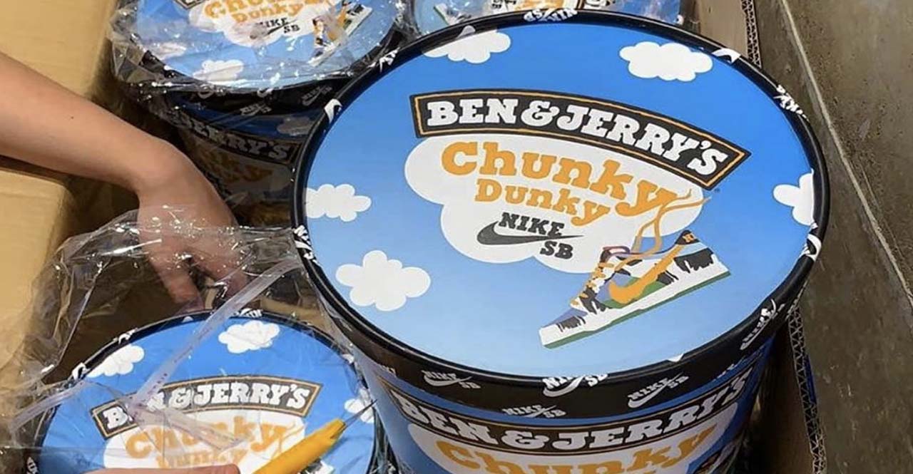Ben and Jerrys Nike SB Dunk Low Packaging