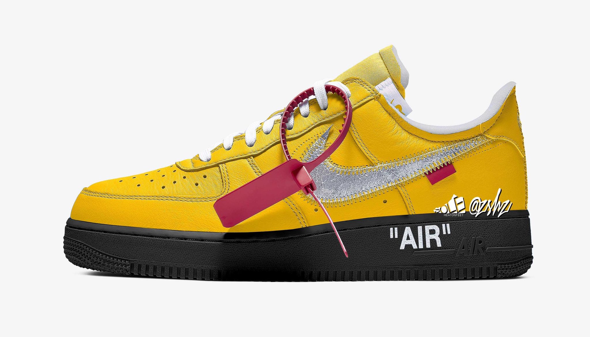 air force off white yellow
