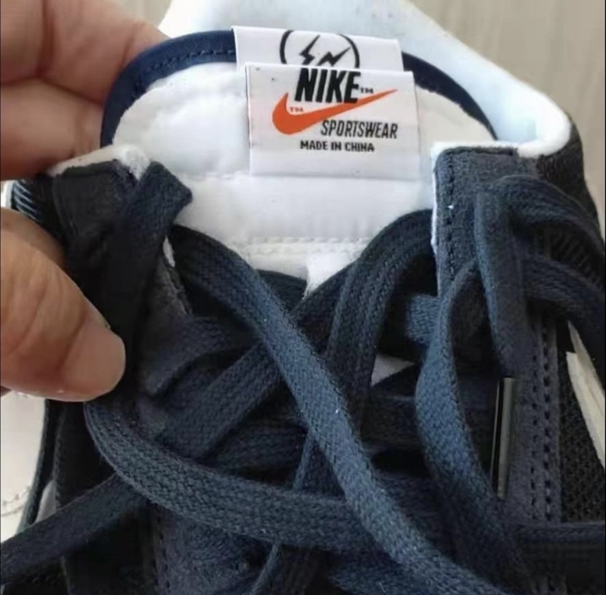 Detailed Look at the Fragment x Sacai x Nike LDWaffle “Blue Void”
