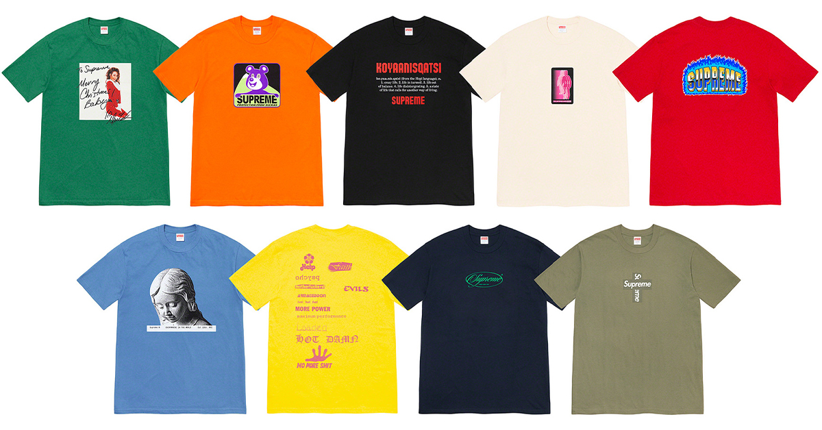 Supreme Unveils its Collection of Tees for Winter 2020
