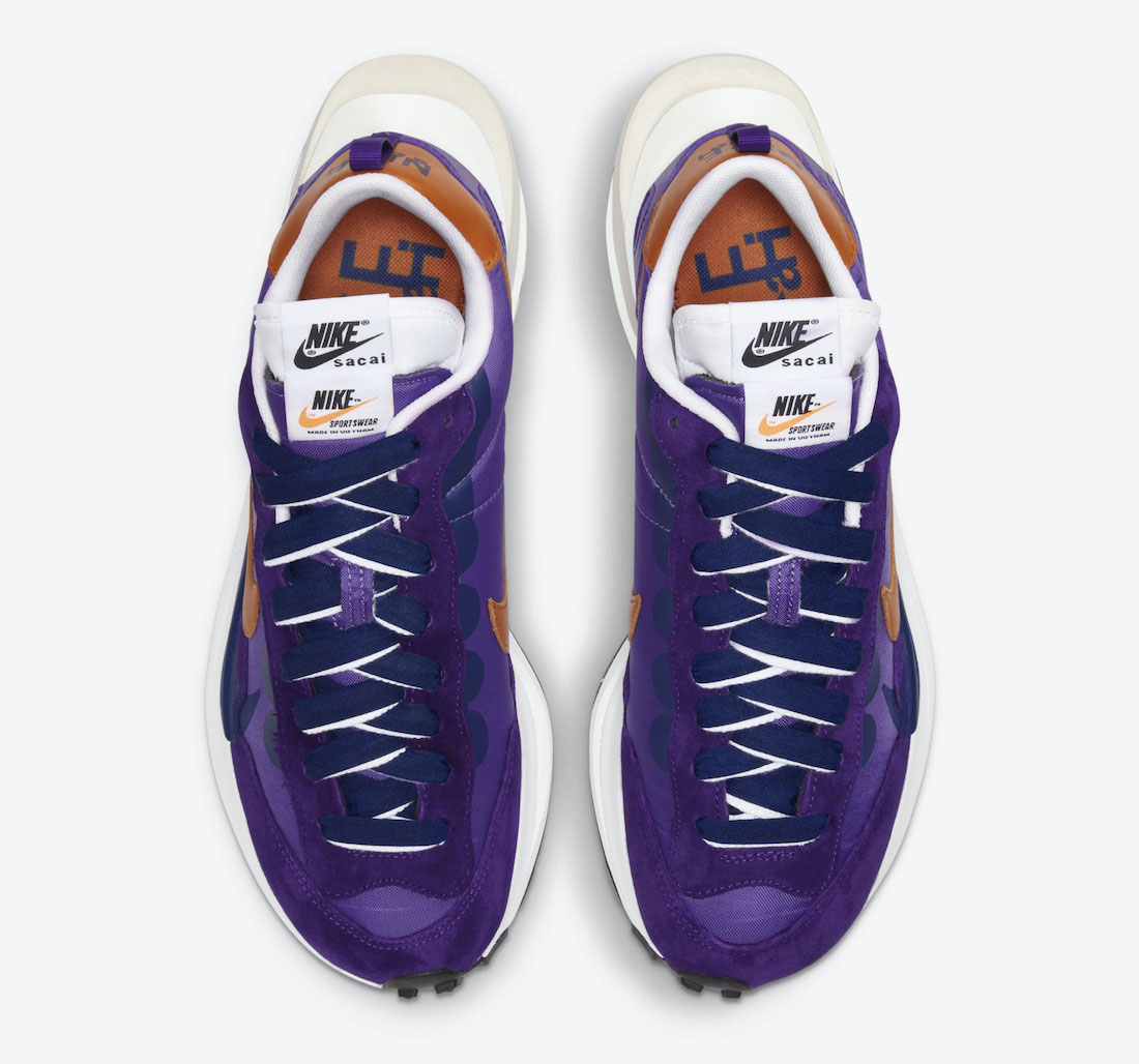 Official Look at the Sacai x Nike VaporWaffle “Dark Iris”