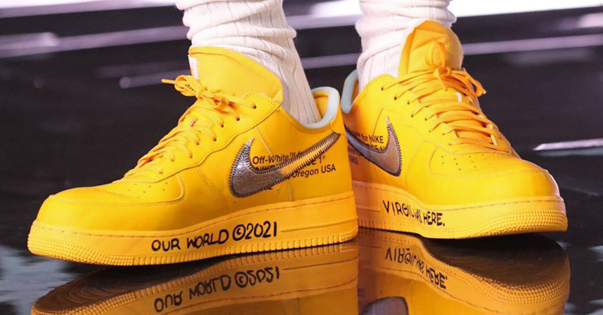 off white air force 1 gold