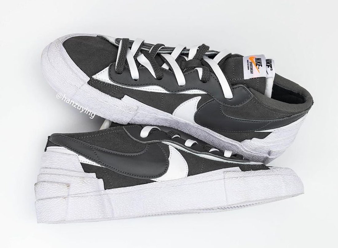 The Sacai x Nike Blazer Low Surfaces in “Iron Grey”