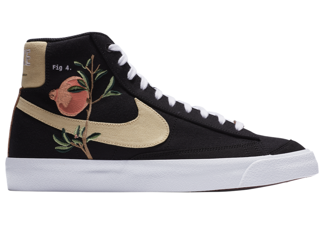 nike floral sneakers black