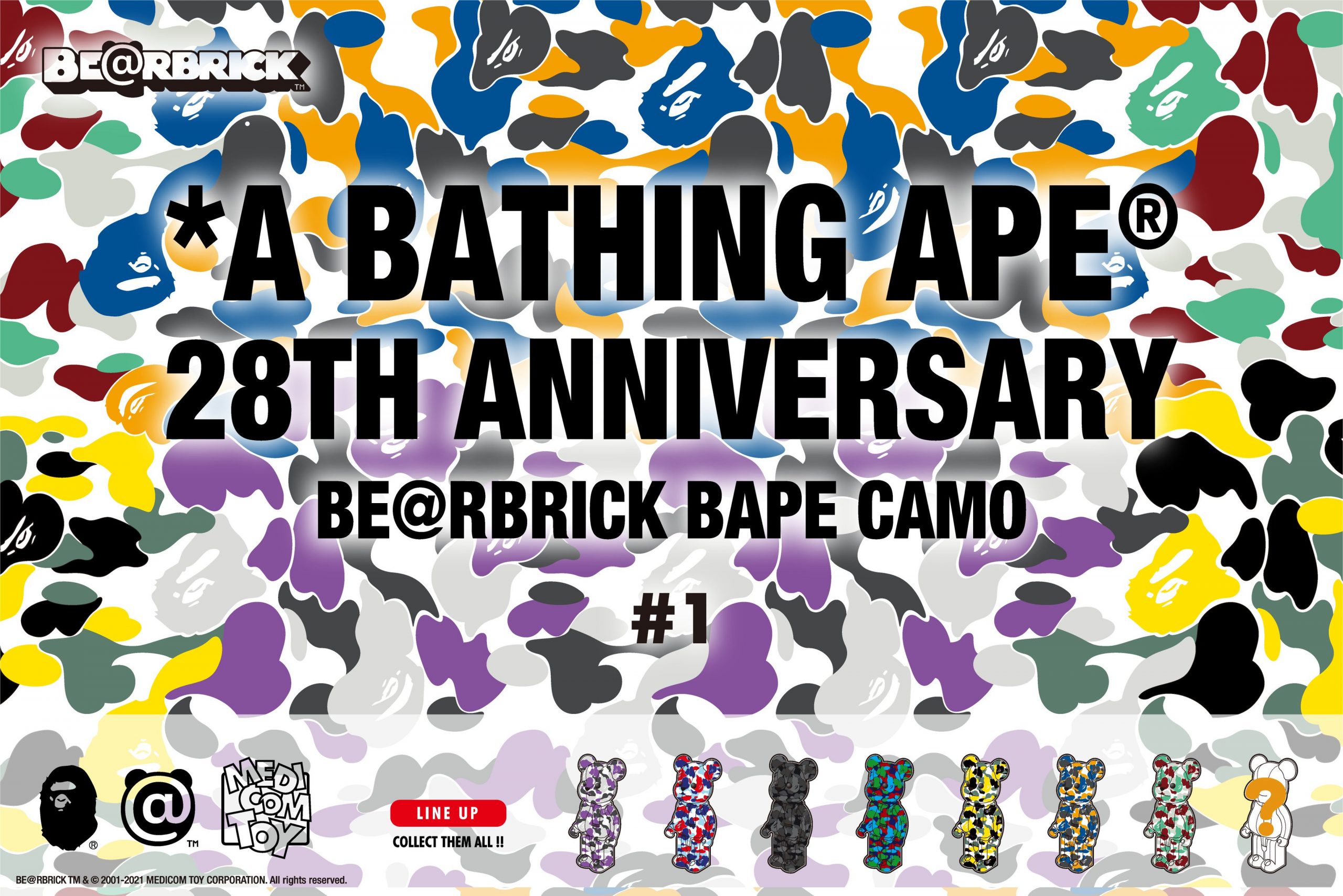 BAPE Celebrates its 28th Anniversary with BE@RBRICK Collection
