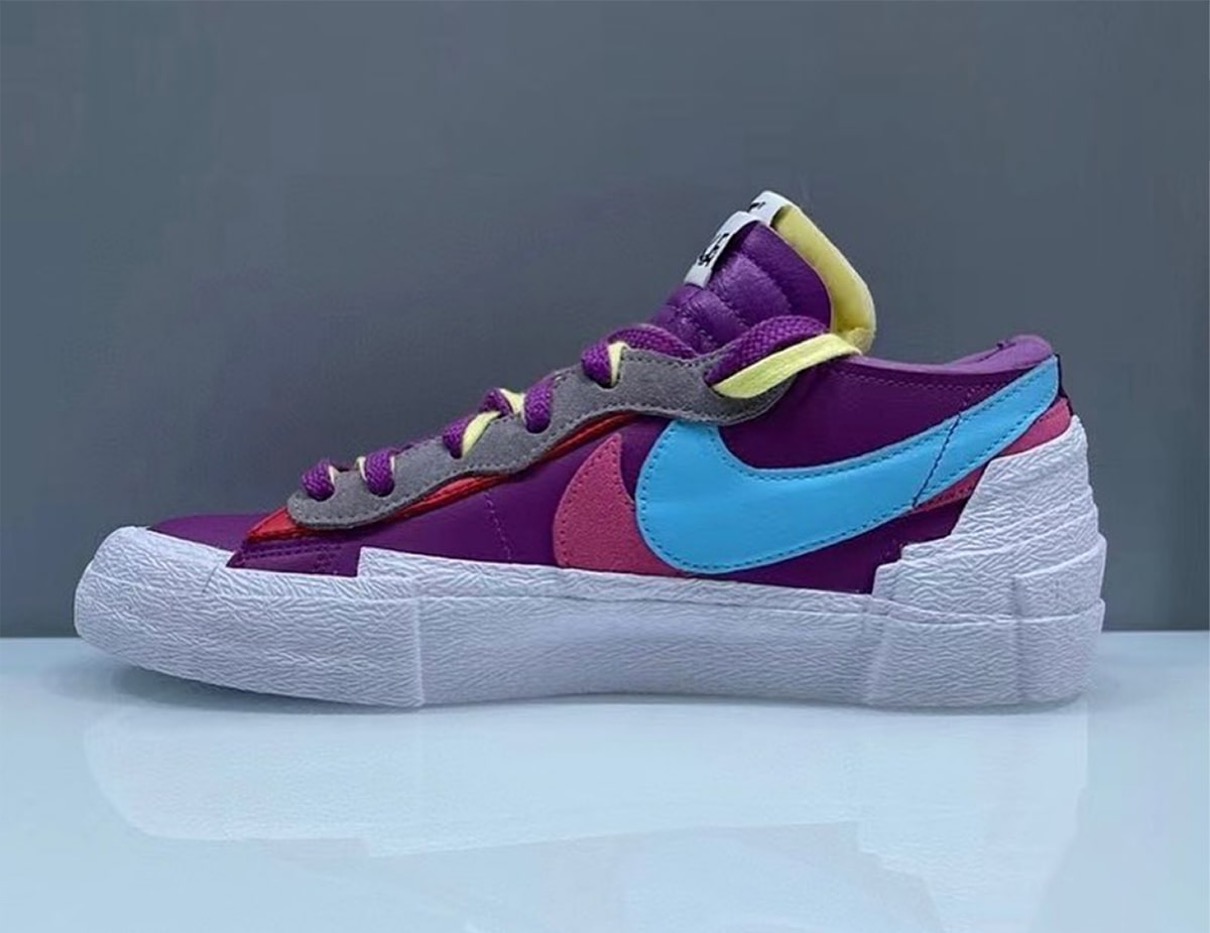 KAWS sacai pink sacai Nike Blazer Low Purple DM7901-500 Release Date