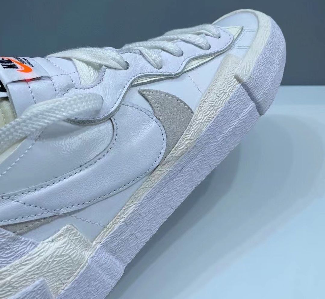 sacai x Nike Blazer Low White Grey DM6443-100 Release Date
